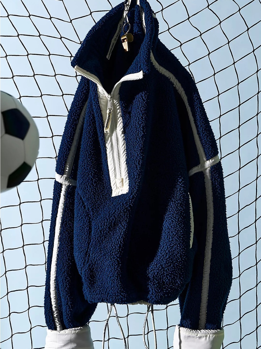 Free People Women’s Mountain High Half Zip, navy, XL - Picture 1 of 4